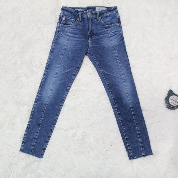 AG JBLUE JEANS HIGH RISE SKINNY ANGKLE SZ 26R - Picture 2 of 6